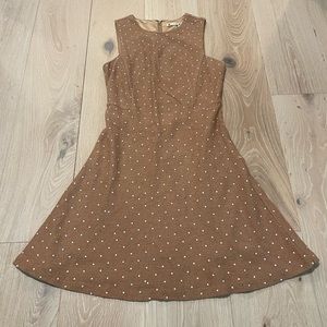 Chelsea and Violet brown polka dot dress